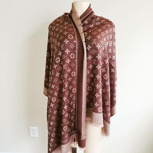 Luxury Inspired Print Cashmere Shawl Wrap